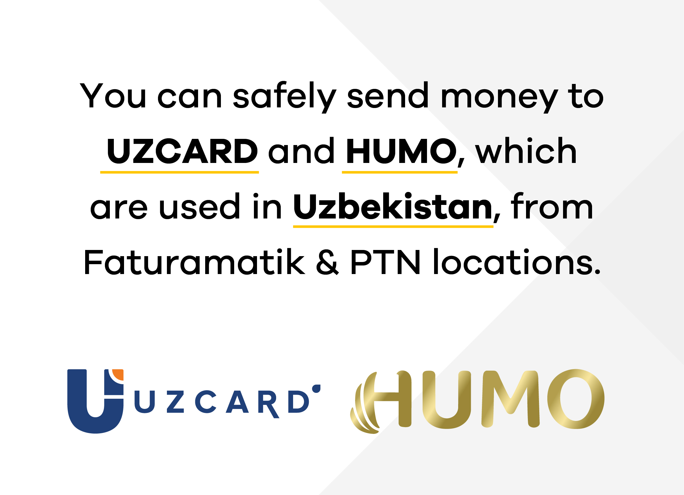 You Can Safely Send Money to UZCARD and HUMO, Which Are Used in Uzbekistan, from PTN Locations